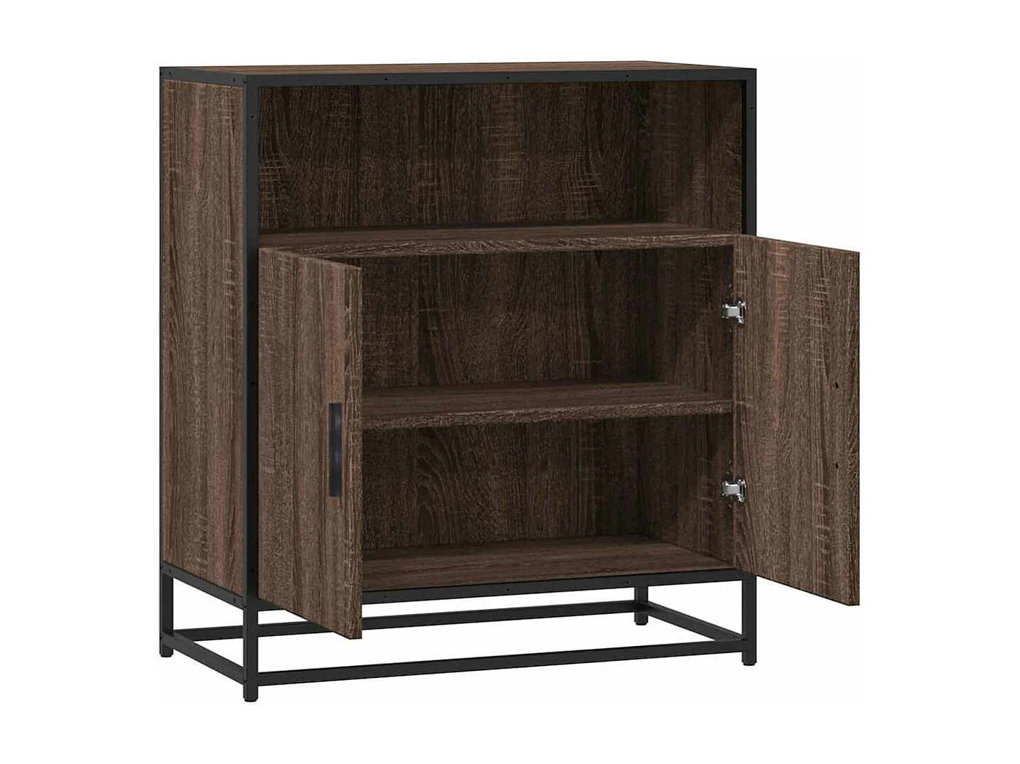 Buffet chêne marron 68x35x76 cm bois d'ingénierie