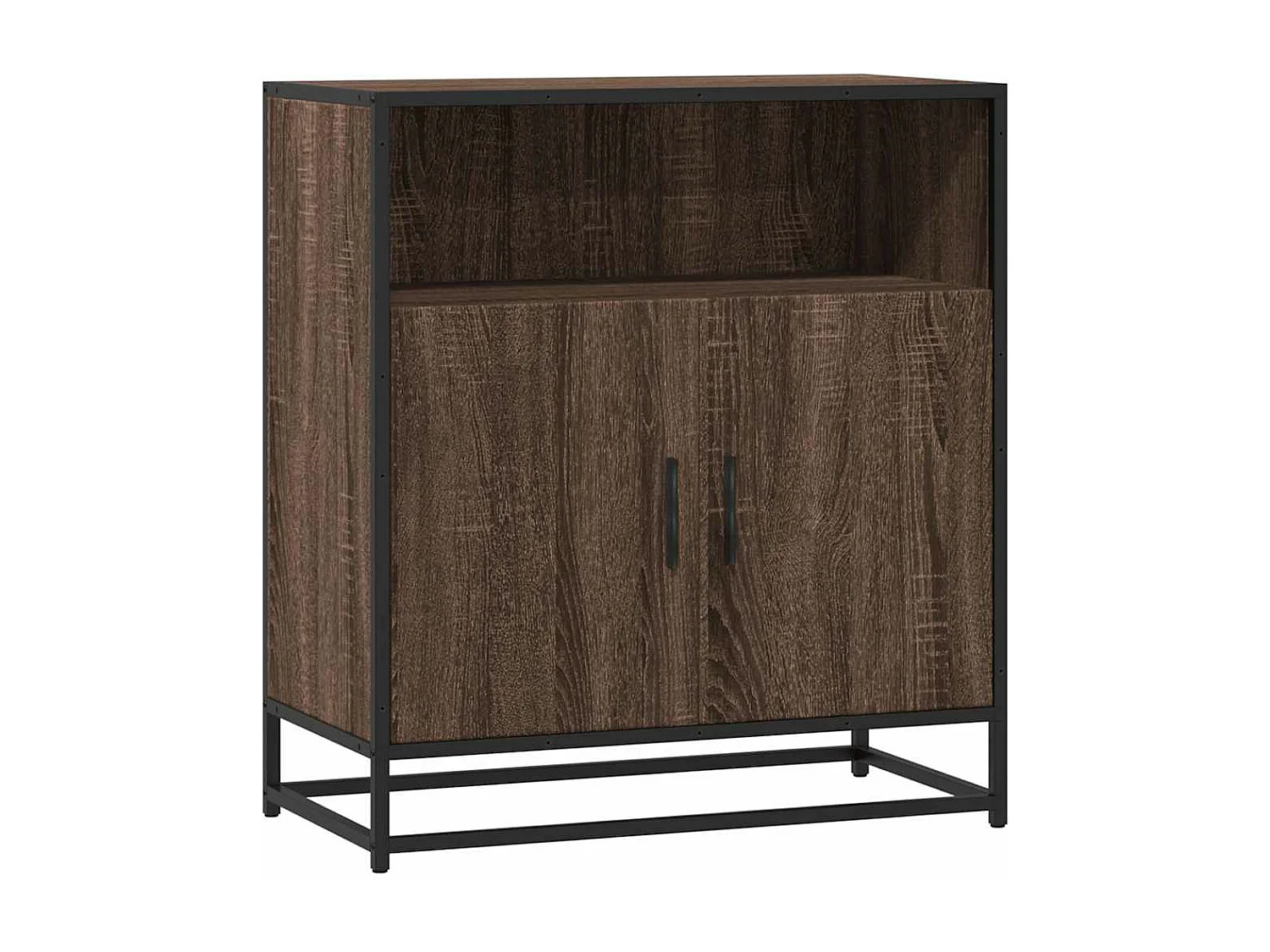 Buffet chêne marron 68x35x76 cm bois d'ingénierie