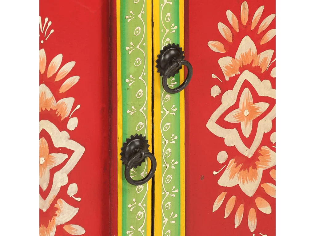 Buffet peint à la main 54x30x74 cm bois massif de manguier