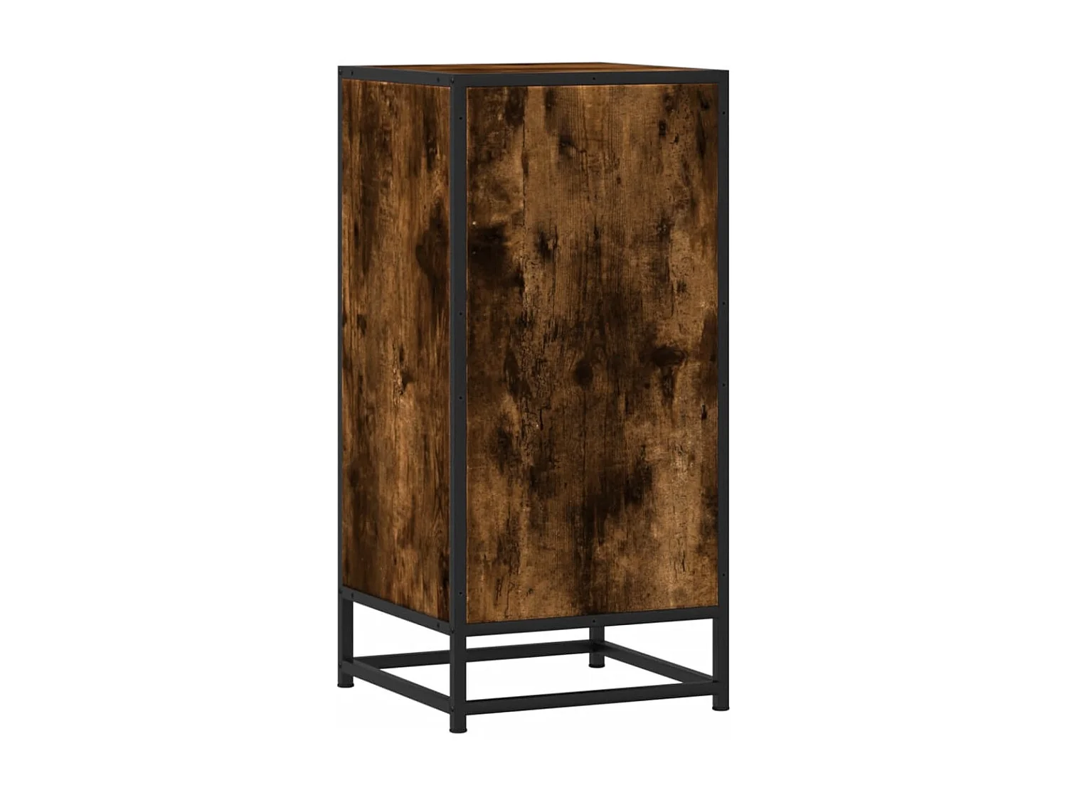 Buffet chêne fumé 35,5x35x76 cm bois d'ingénierie et métal