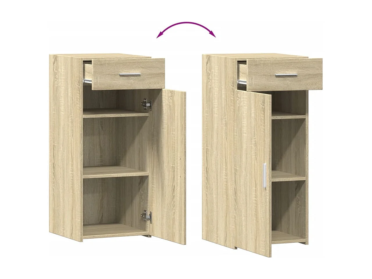 Buffet chêne sonoma 40x42,5x93 cm bois d'ingénierie