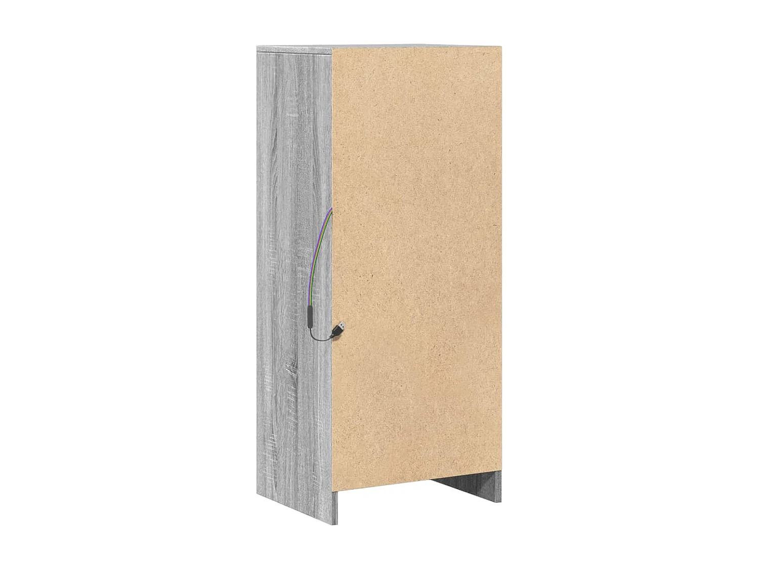 Buffet avec LED sonoma gris 42,5x34x100 cm bois d'ingénierie