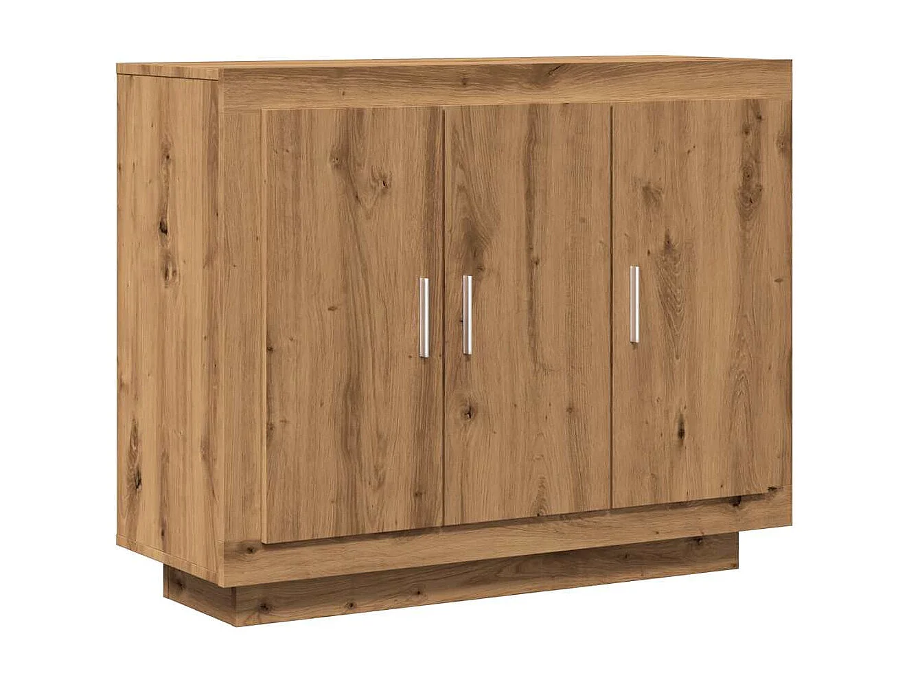 Buffet chêne artisanal 92x35x75 cm bois d'ingénierie