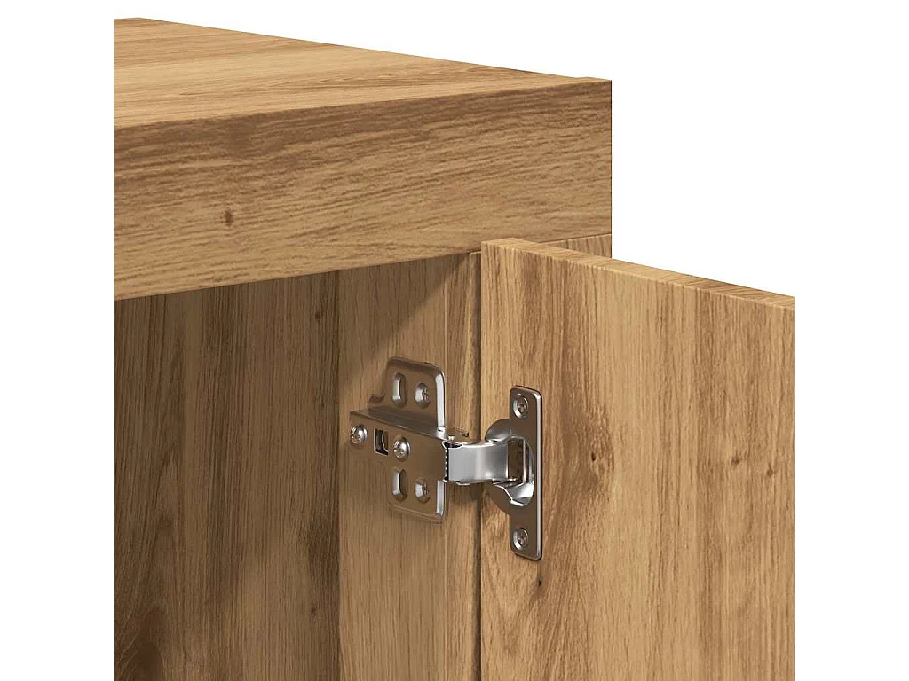 Buffet chêne artisanal 92x35x75 cm bois d'ingénierie