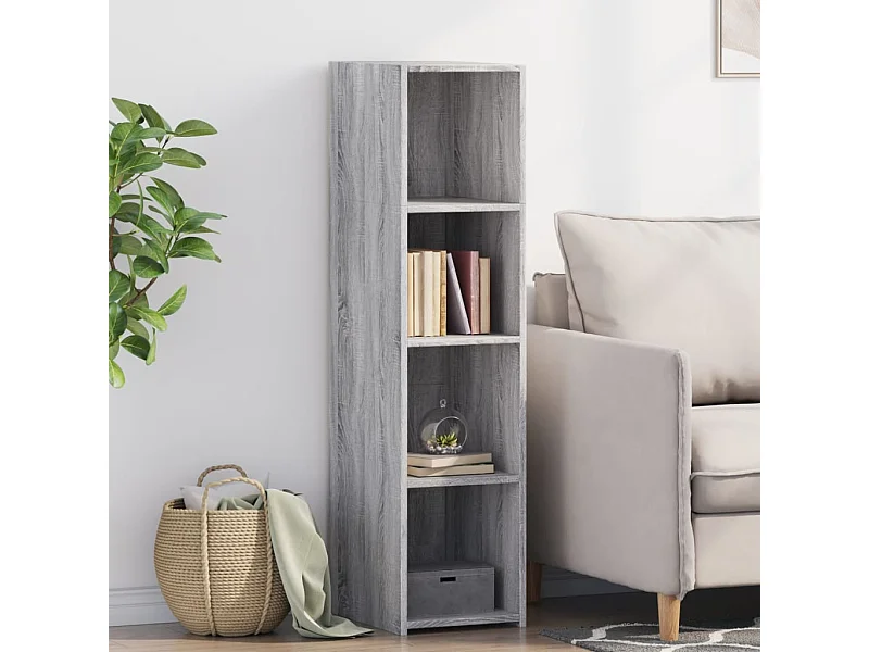 Credenza Grigio Sonoma 30x41x124cm in Legno Multistrato
