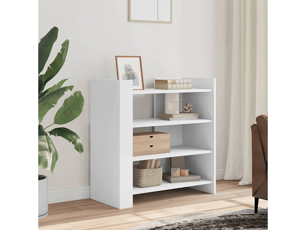 Buffet blanc 73,5x35x75 cm bois d’ingénierie