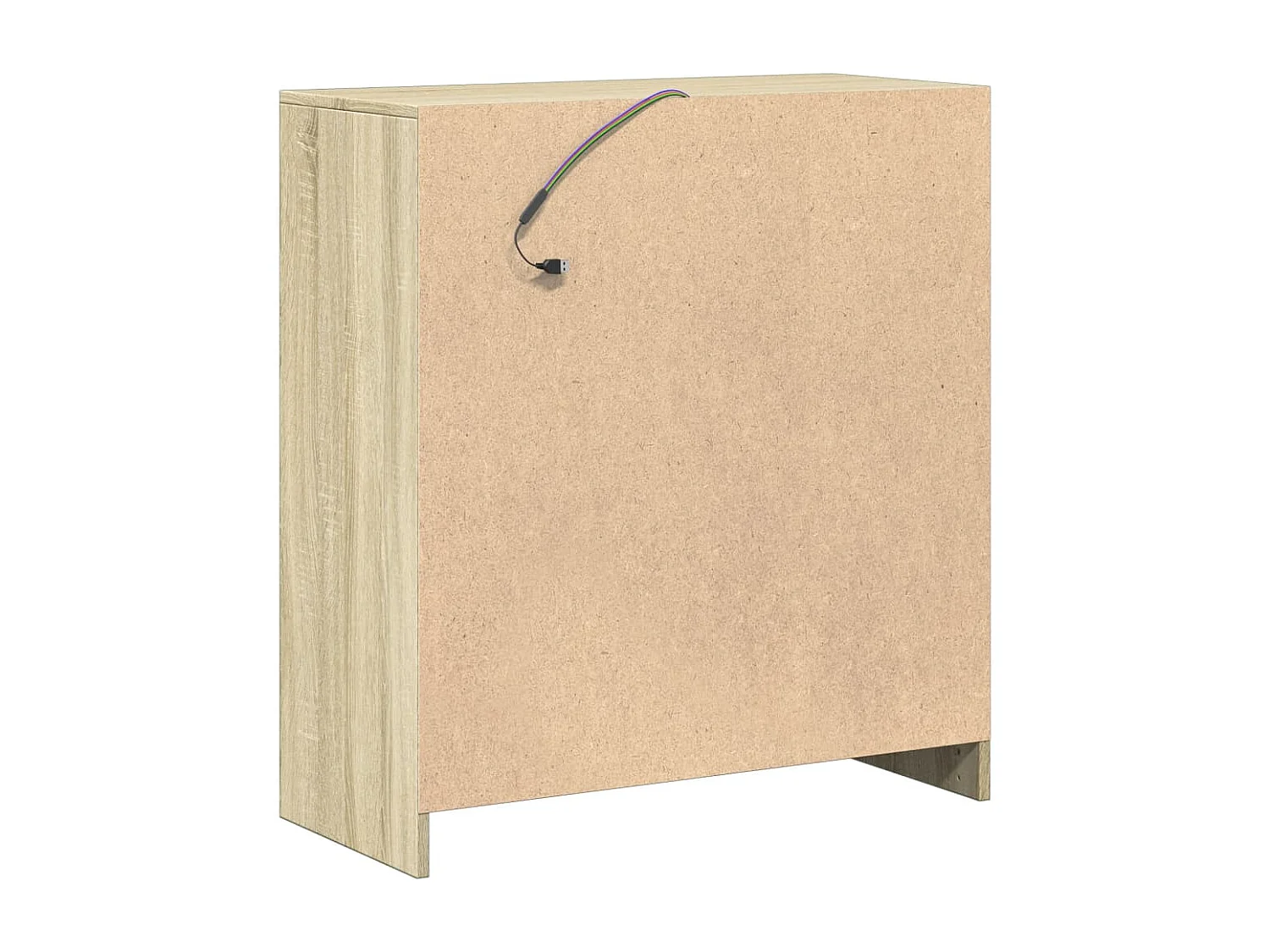 Credenza con LED Rovere Sonoma 77x34x85 cm in Legno Multistrato