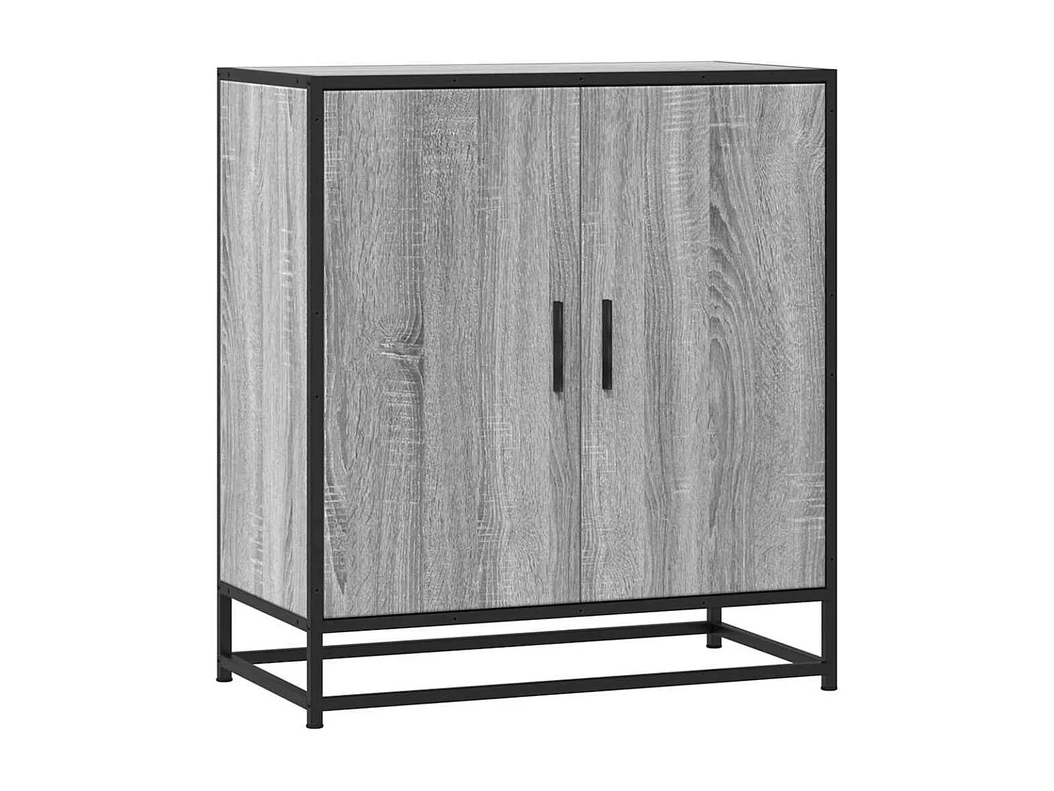 Buffet sonoma gris 68x35x76 cm bois d'ingénierie et métal