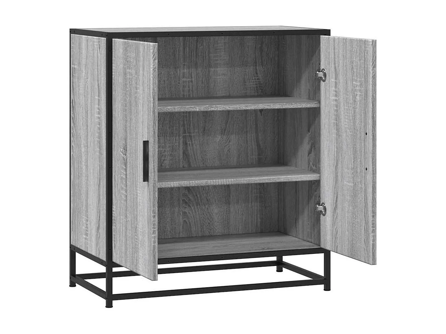 Sideboard Grau Sonoma 68x35x76 cm Holzwerkstoff und Metall