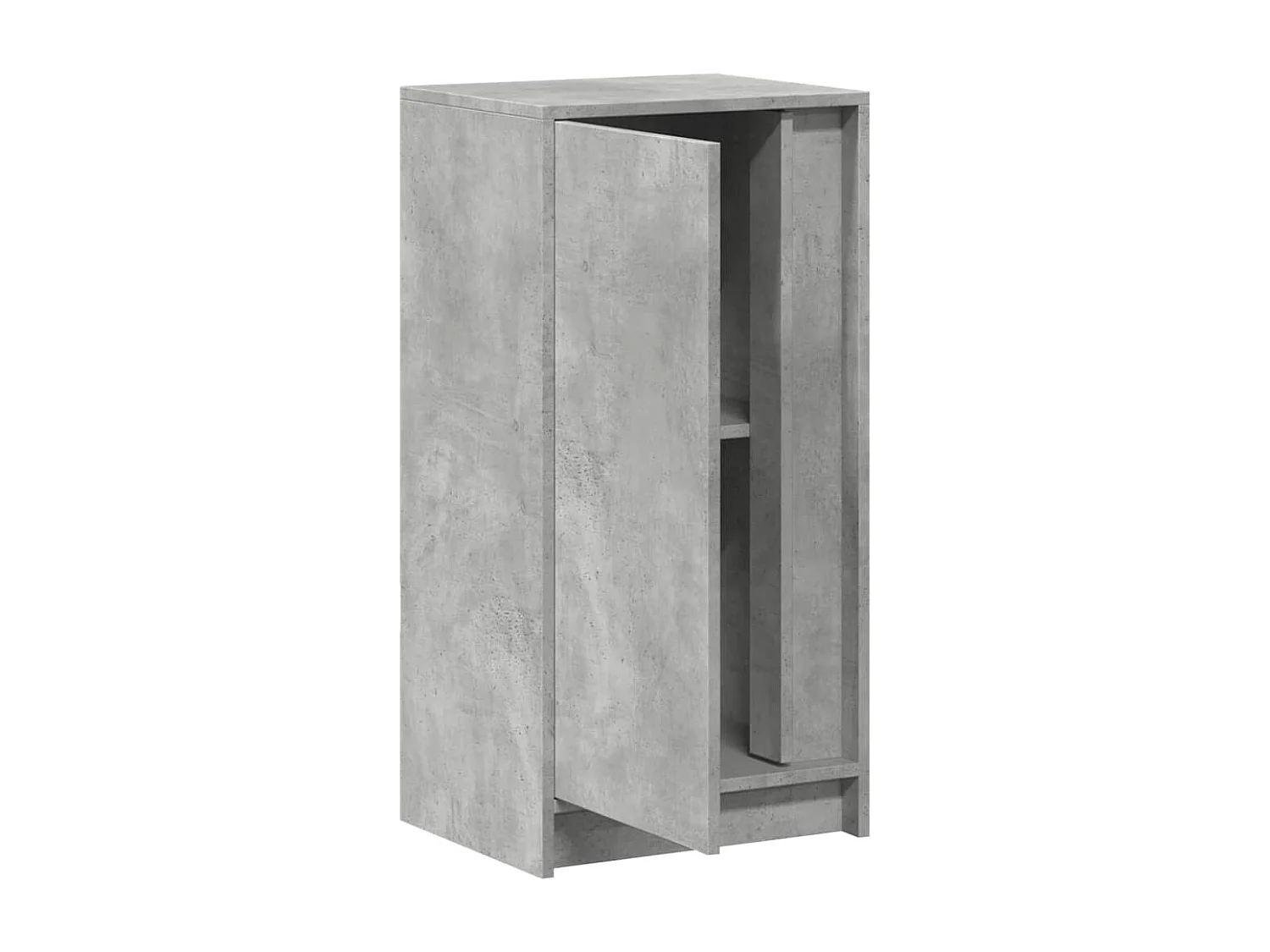 Buffet avec LED gris béton 42,5x34x85 cm bois d'ingénierie