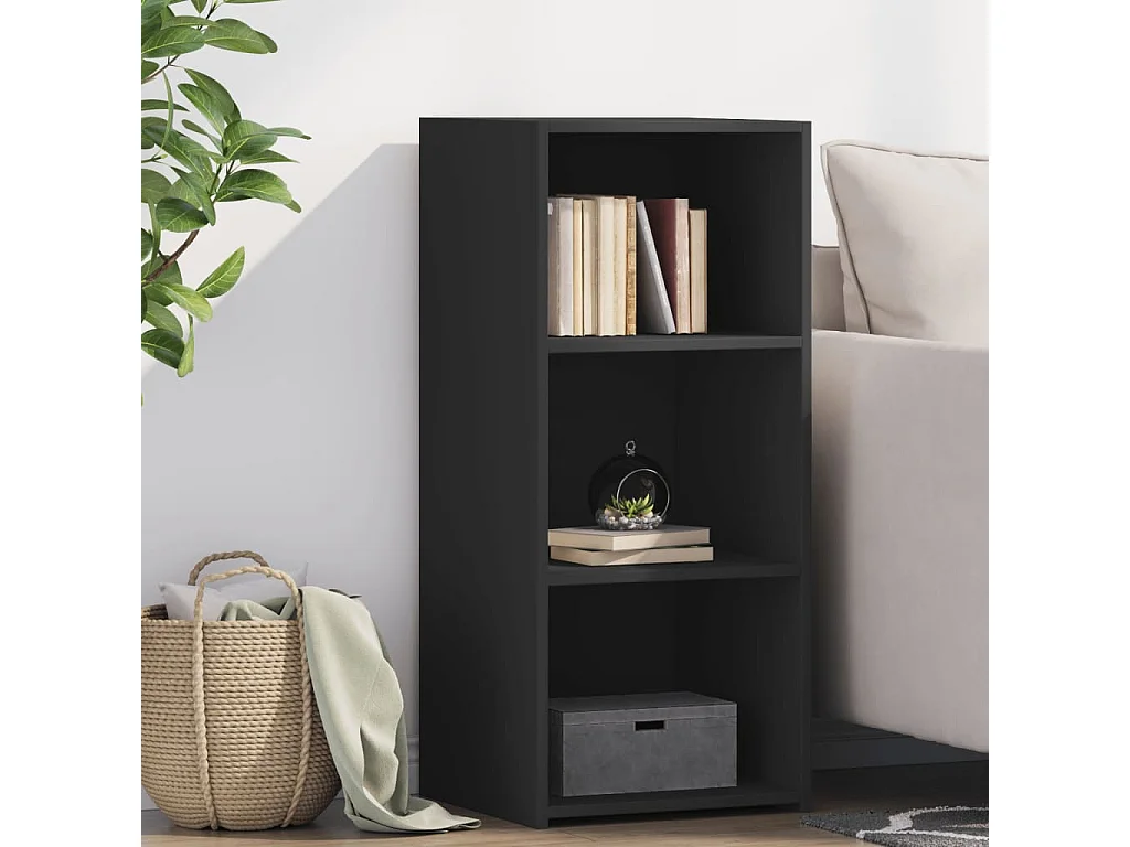 Buffet noir 40x41x93 cm bois d'ingénierie