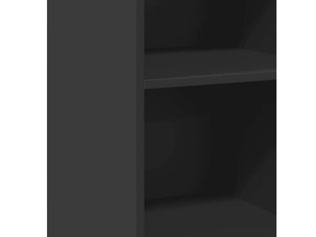 Buffet noir 40x41x93 cm bois d'ingénierie