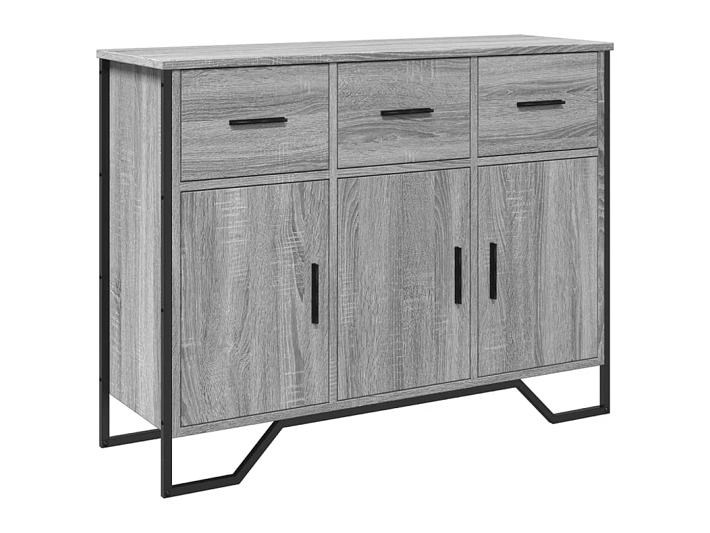 Buffet sonoma gris 97x32,5x74,5 cm bois d'ingénierie