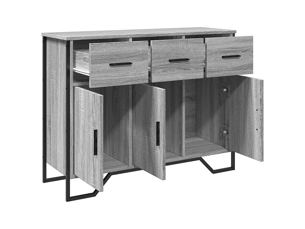Buffet sonoma gris 97x32,5x74,5 cm bois d'ingénierie
