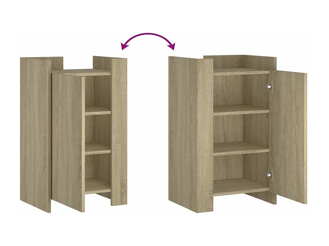 Buffet chêne sonoma 45x35x75 cm bois d'ingénierie