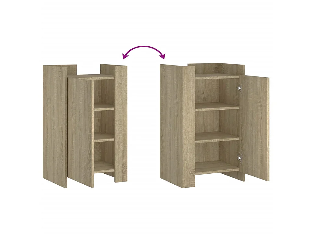 Dressoir 45x35x75 cm bewerkt hout sonoma eikenkleurig