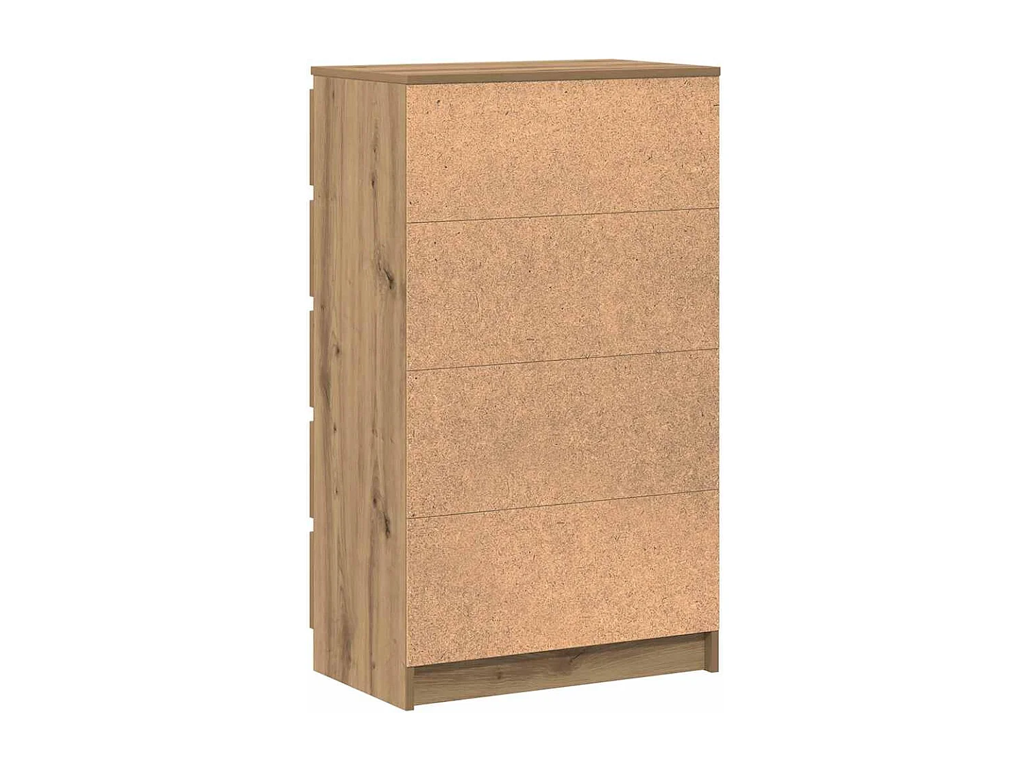 Cassettiera Rovere Artigianale 60x36x103cm in Legno Multistrato