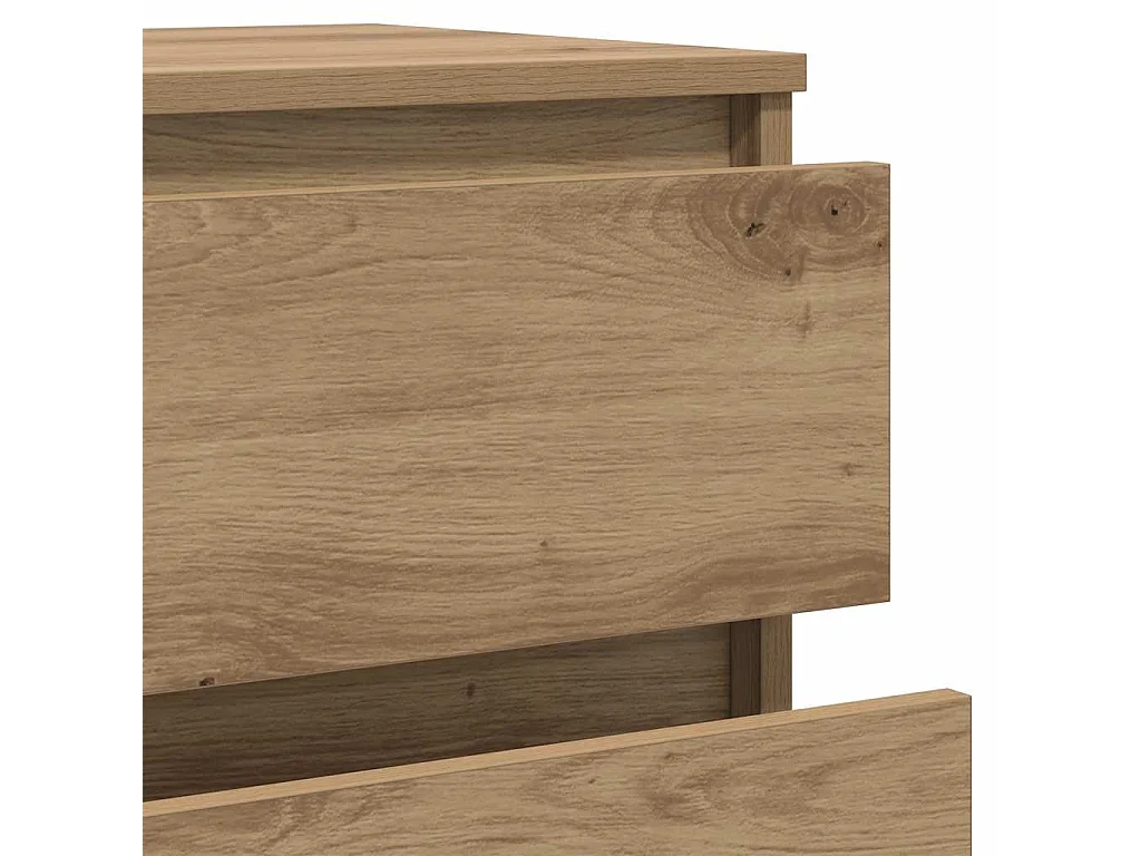 Commode chêne artisanal 60x36x103 cm bois d'ingénierie