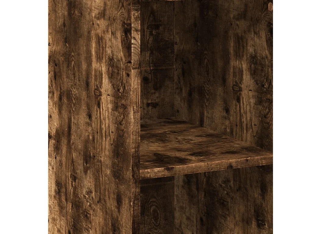 Buffet chêne fumé 40x41x124 cm bois d'ingénierie