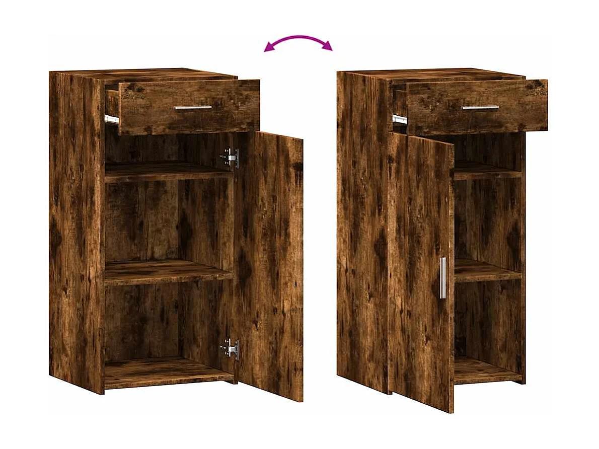 Buffet chêne fumé 45x42,5x93 cm bois d'ingénierie