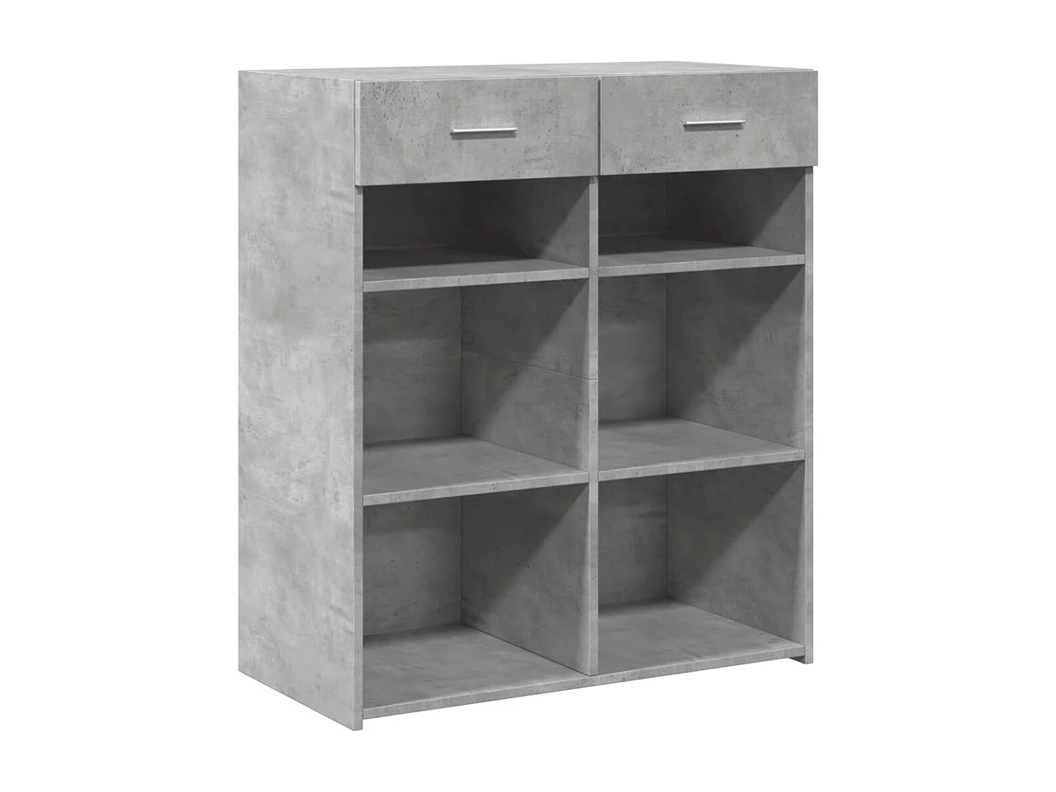 Buffet gris béton 80x42,5x93 cm bois d'ingénierie