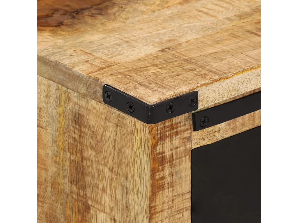 Credenza con 3 Cassetti 55x35x60 cm Legno Massello di Mango