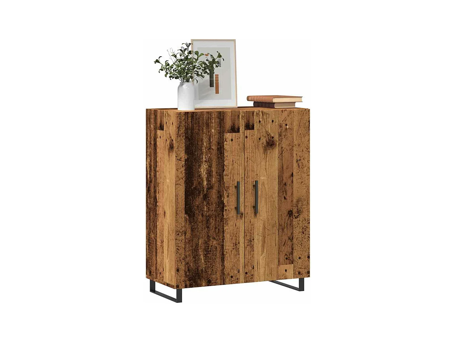 Dressoir 69,5x34x90 cm bewerkt hout oud houtkleurig