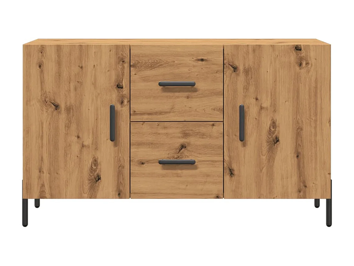 Buffet chêne artisanal 100x36x60 cm bois d'ingénierie