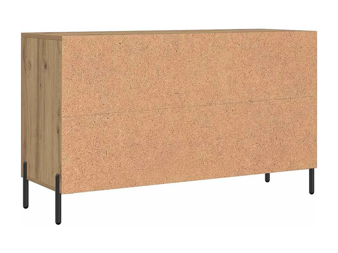 Buffet chêne artisanal 100x36x60 cm bois d'ingénierie