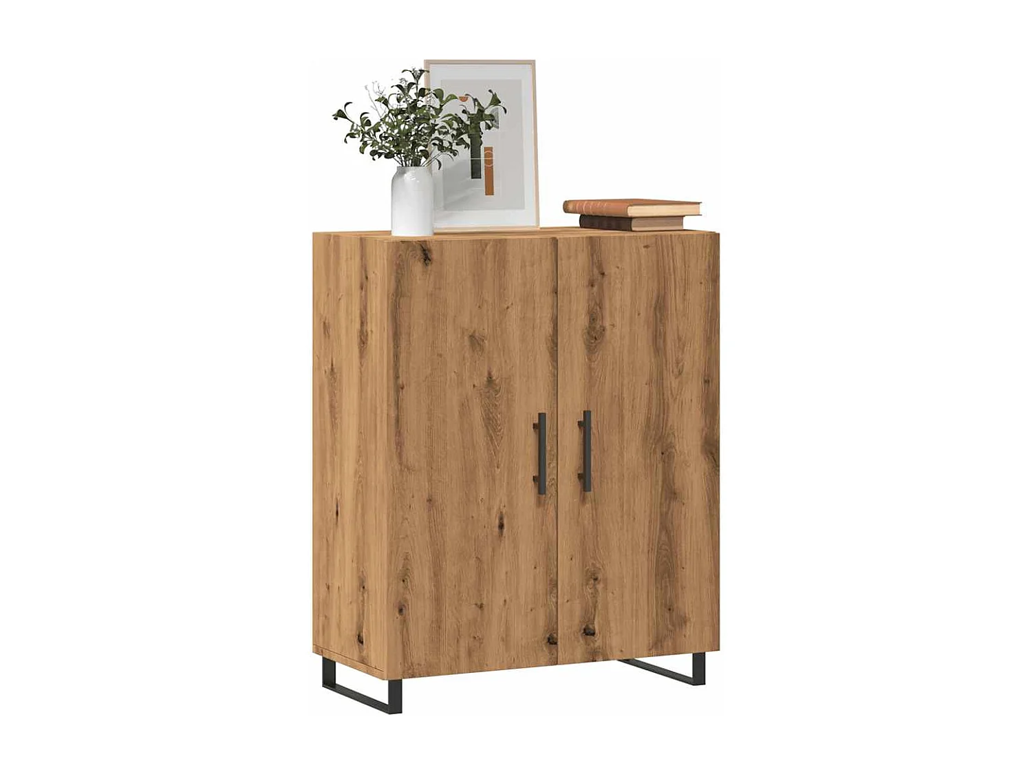 Buffet chêne artisanal 69,5x34x90 cm bois d'ingénierie