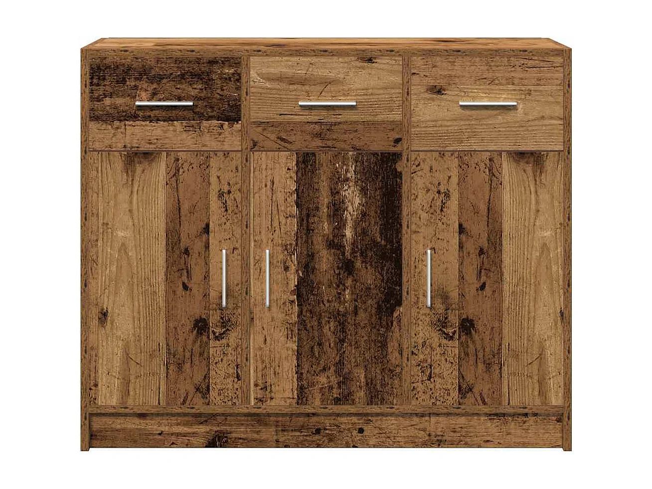 Buffet vieux bois 91x28x75 cm bois d'ingénierie