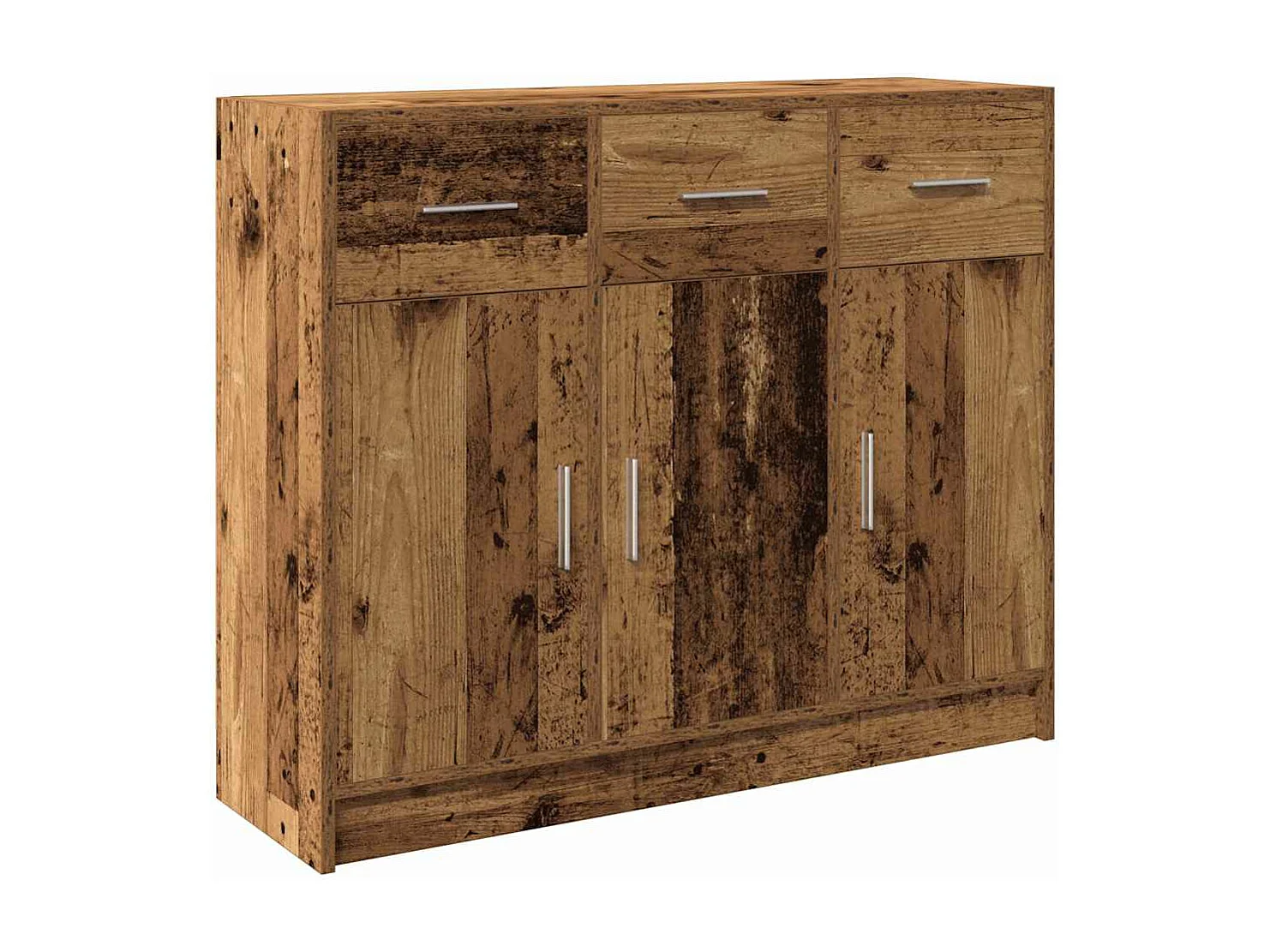 Buffet vieux bois 91x28x75 cm bois d'ingénierie