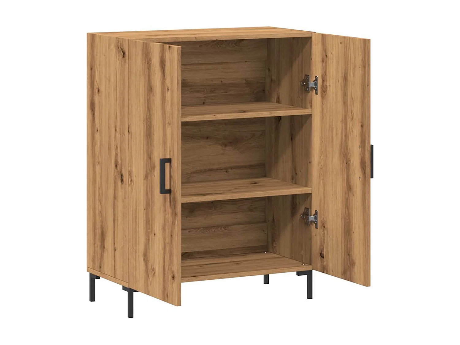 Buffet chêne artisanal 69,5x34x90 cm bois d'ingénierie