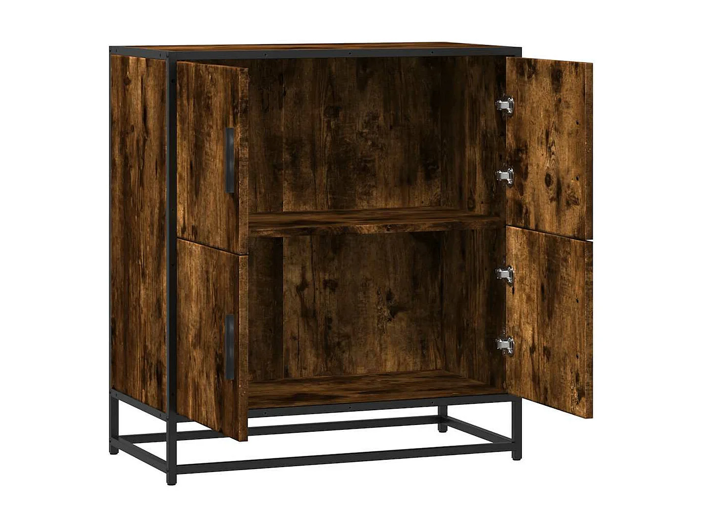 Buffet chêne fumé 68x35x76 cm bois d'ingénierie