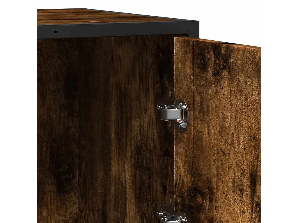 Buffet chêne fumé 68x35x76 cm bois d'ingénierie