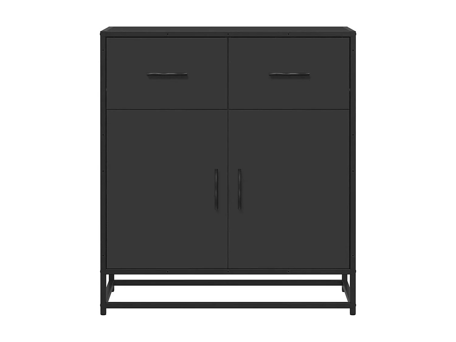 Buffet noir 68x35x76 cm bois d'ingénierie