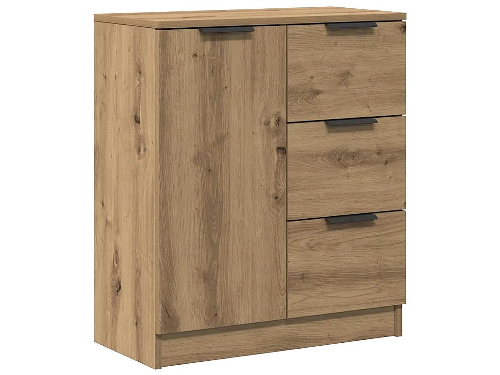 Buffet chêne artisanal 60x30x70 cm bois d'ingénierie