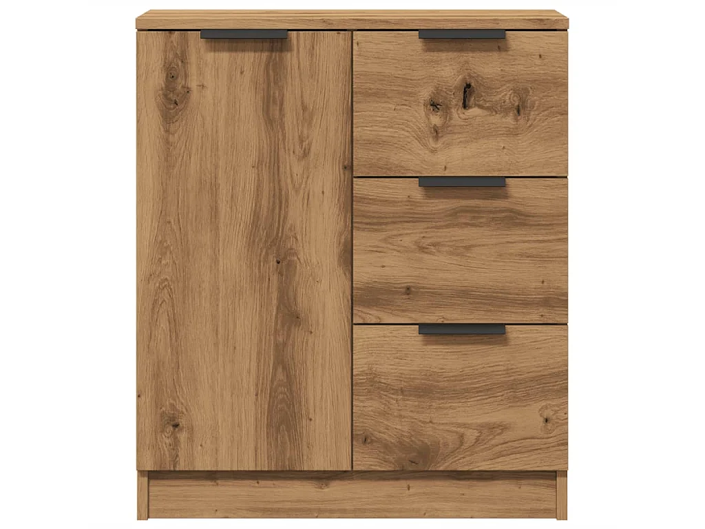 Buffet chêne artisanal 60x30x70 cm bois d'ingénierie