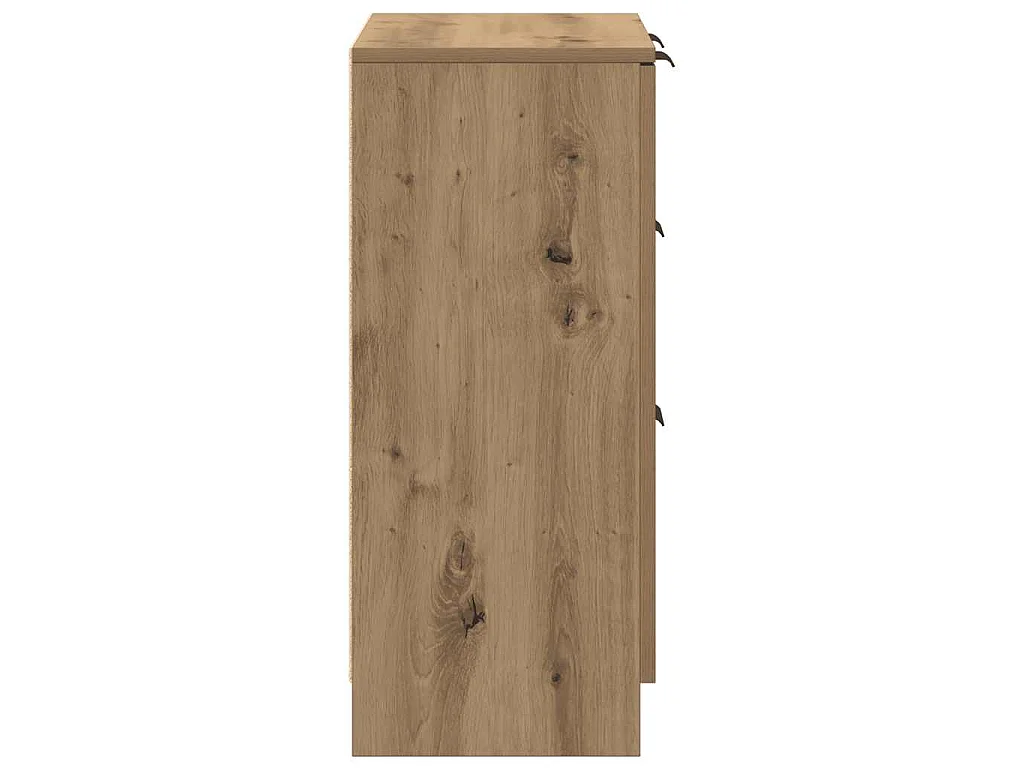 Buffet chêne artisanal 60x30x70 cm bois d'ingénierie