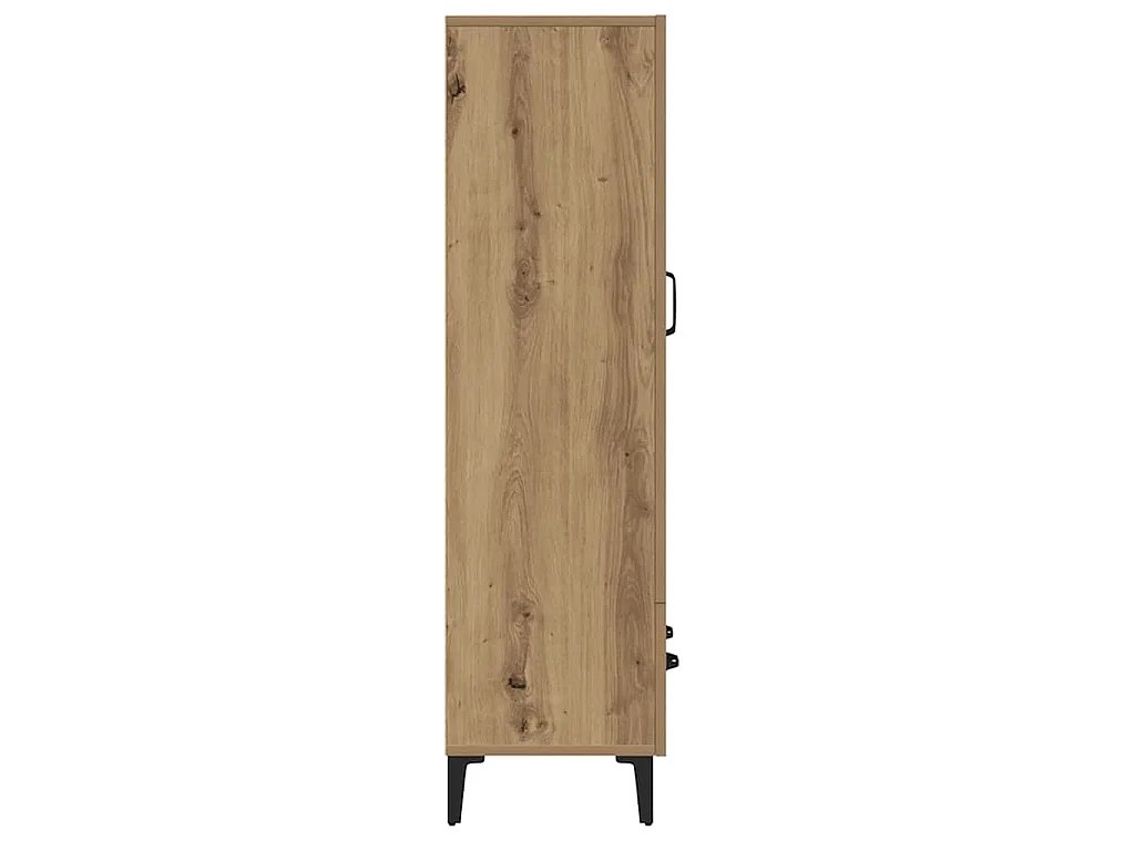 Buffet chêne artisanal 70x31x115 cm bois d'ingénierie