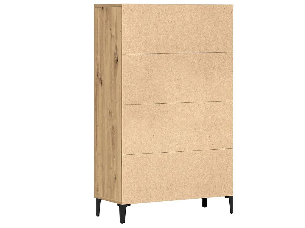 Buffet chêne artisanal 70x31x115 cm bois d'ingénierie