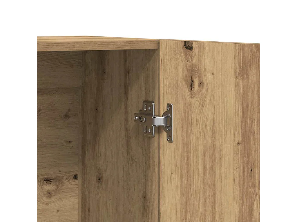 Buffet chêne artisanal 70x31x115 cm bois d'ingénierie