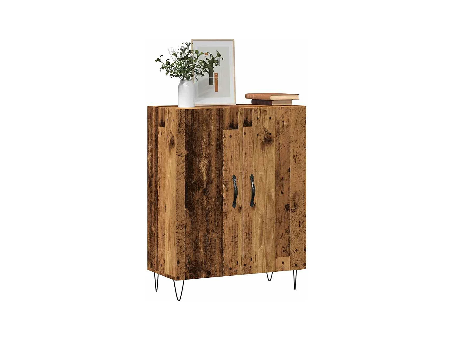 Dressoir 69,5x34x90 cm bewerkt hout oud houtkleurig