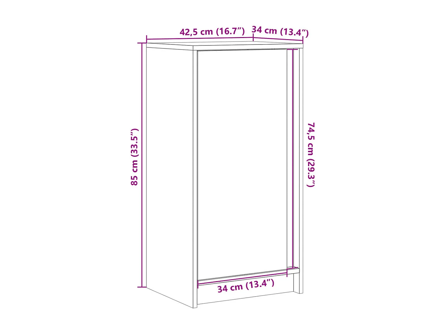 Credenza con LED Rovere Sonoma 42,5x34x85 cm Legno Multistrato