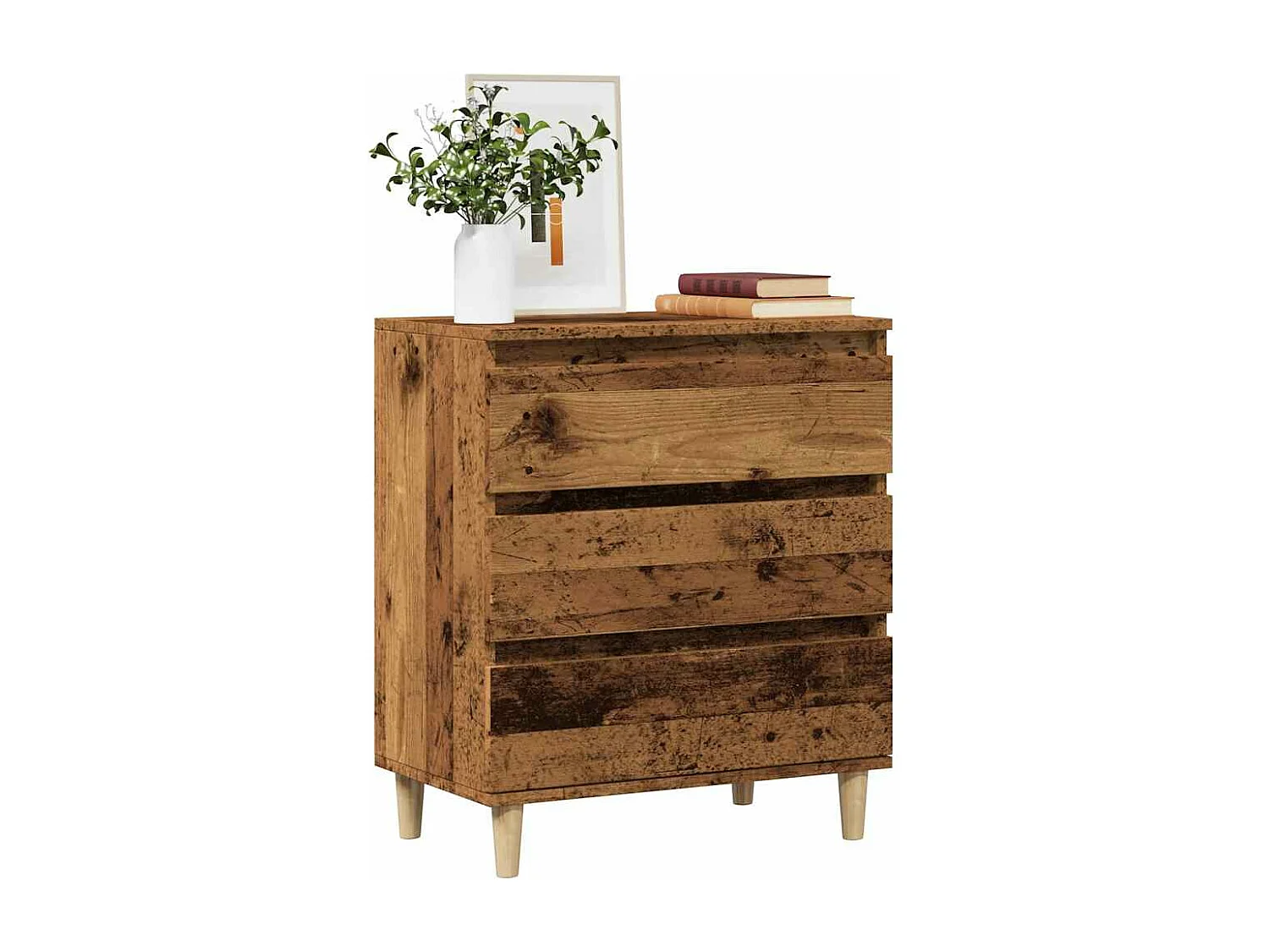 Credenza Legno Vecchio 60x35x70 cm in Legno Multistrato