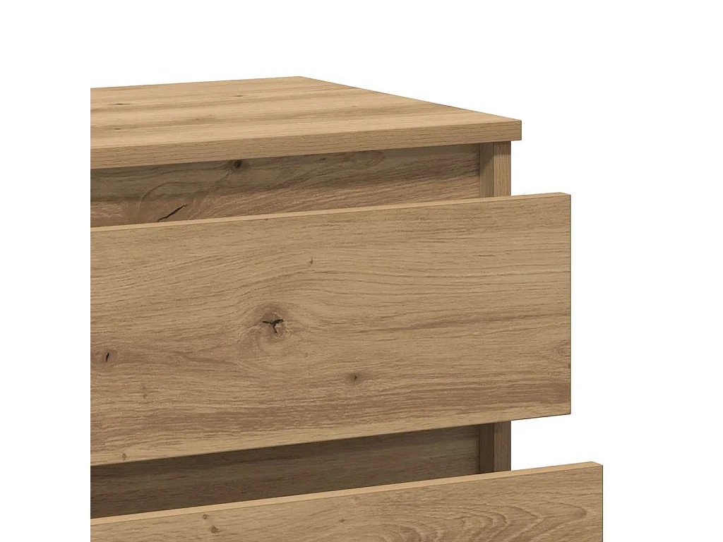 Buffet chêne artisanal 60x35x70 cm bois d'ingénierie