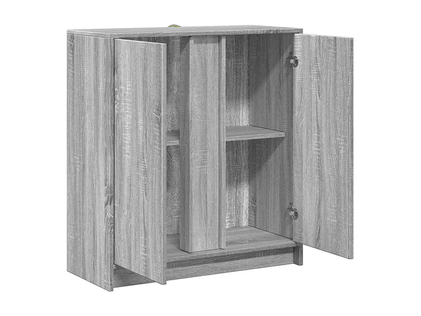 Buffet avec LED sonoma gris 77x34x85 cm bois d'ingénierie