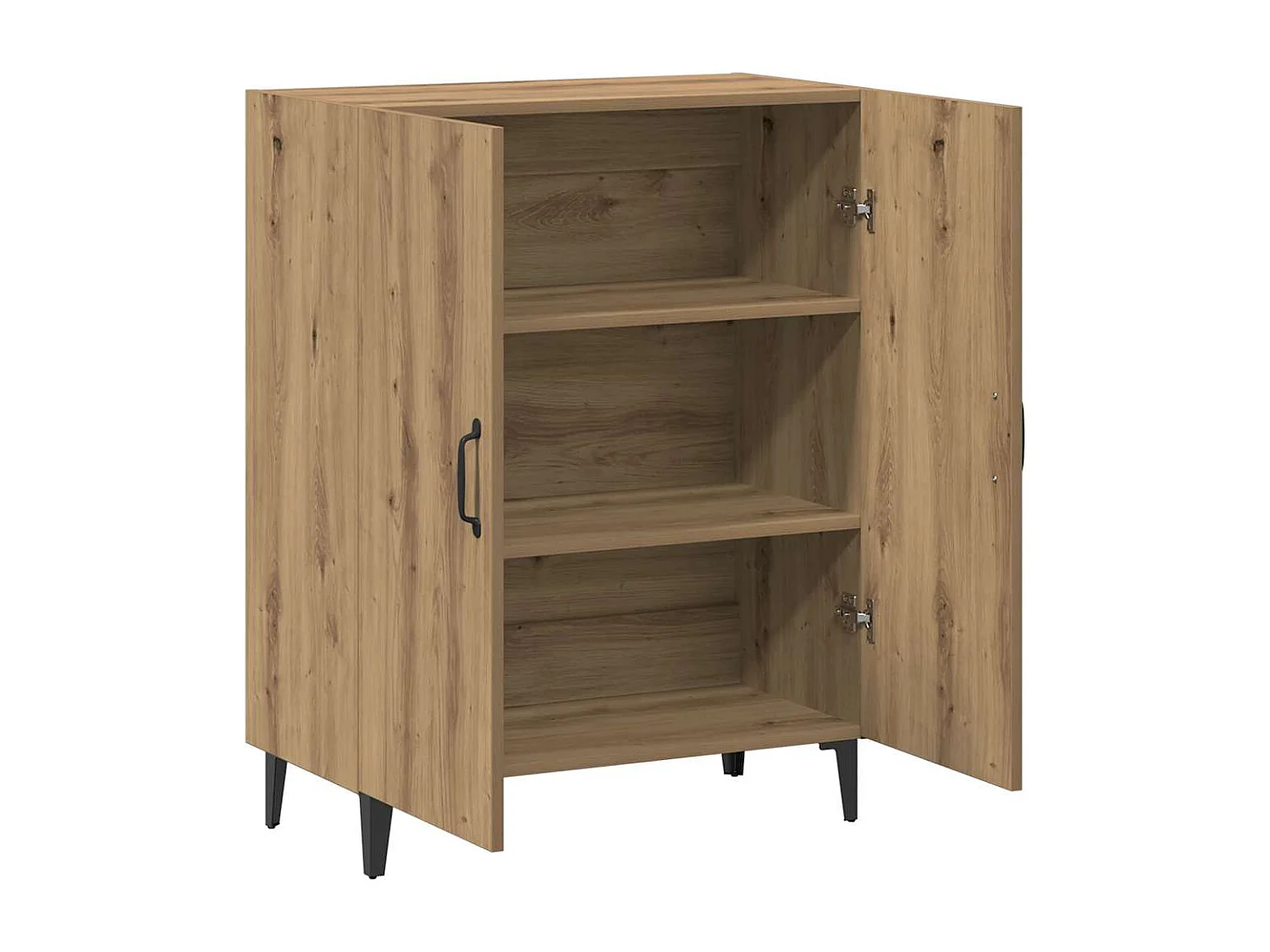 Buffet chêne artisanal 70x34x90 cm bois d'ingénierie