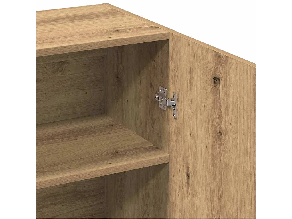 Buffet chêne artisanal 70x34x90 cm bois d'ingénierie