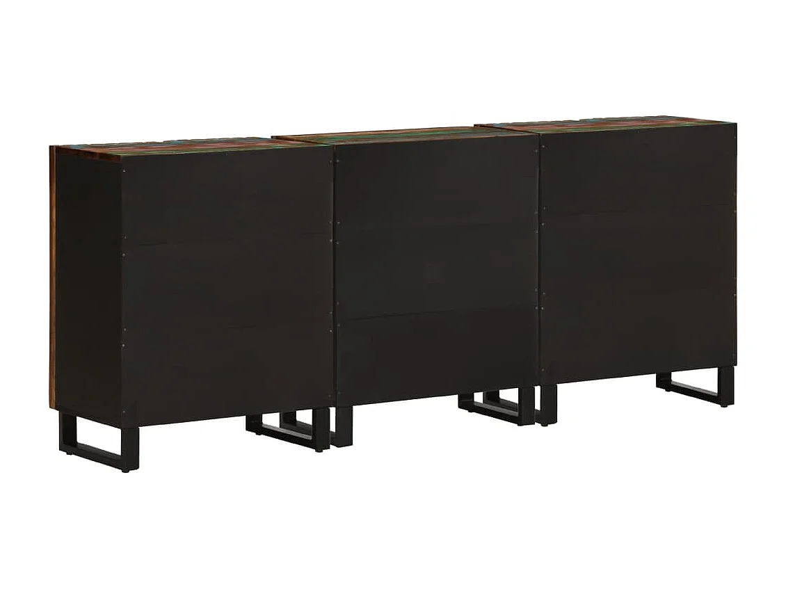 Sideboard 3 Stk. 60x34x75 cm Massivholz Akazie